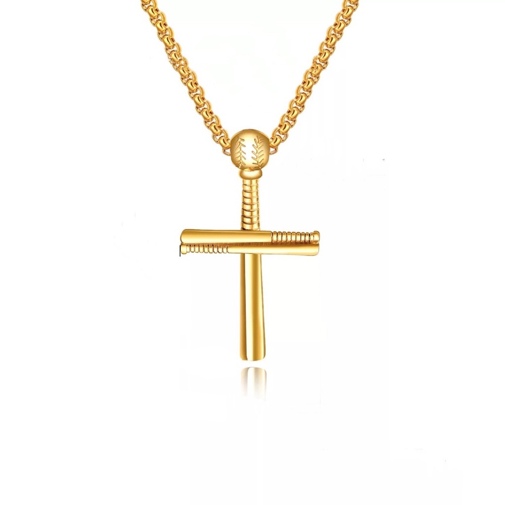 Waterproof Cross Necklace for men - Mens Necklace - Large cross Necklace…